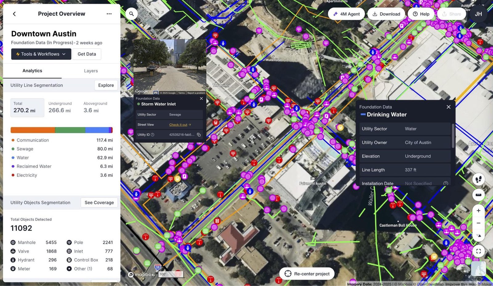 GIS utility-mapping and asset-analytics platform