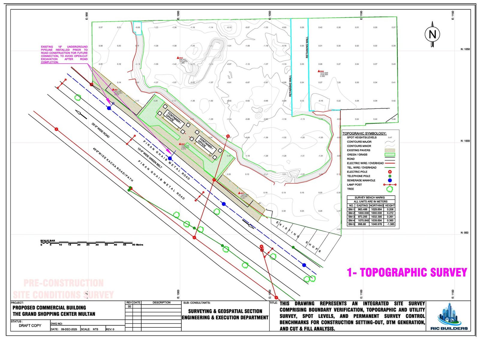 Integrated topographic and boundary survey, Grand Shopping Mall